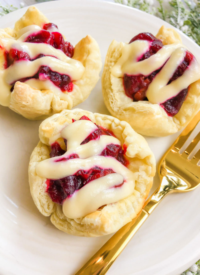 Mini Cranberry & Dried Cherry Danishes with Cream Cheese Frosting