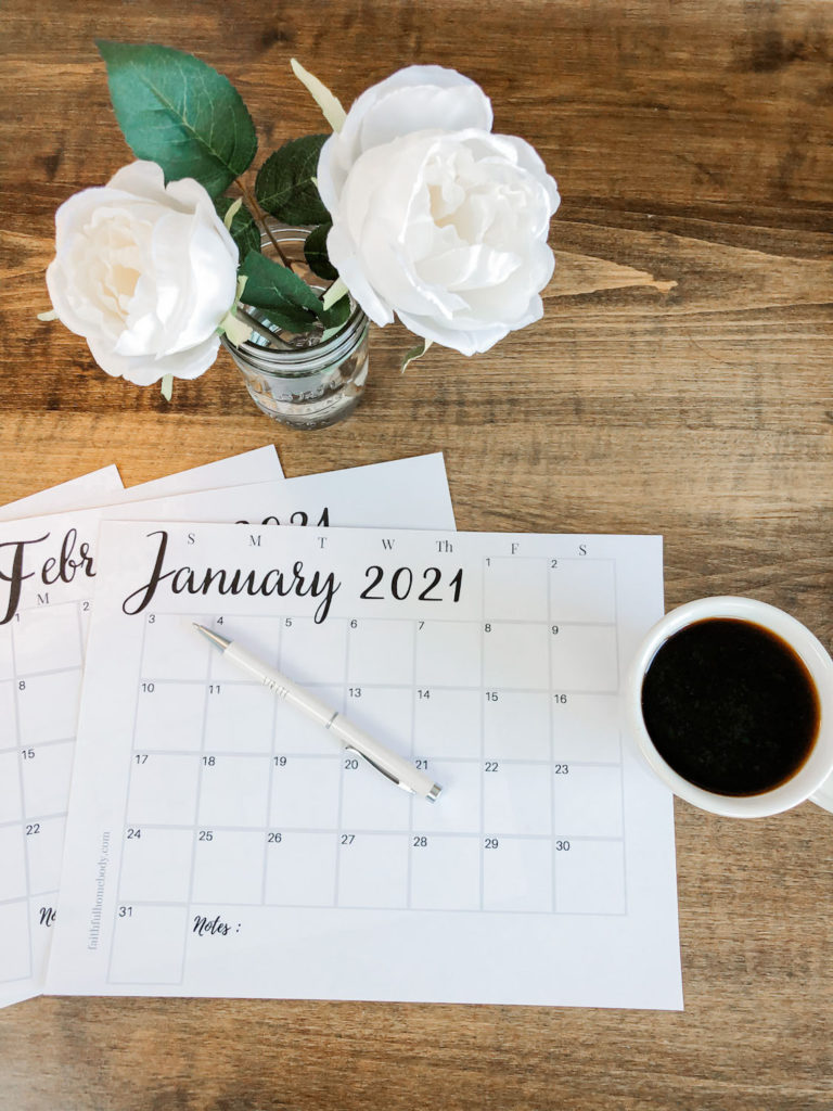 printable 2021 monthly calendars 