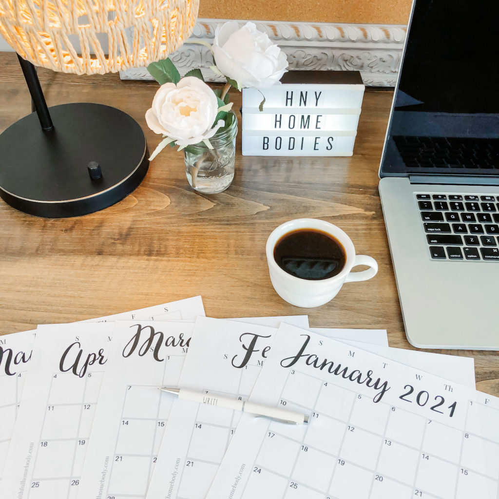 printable 2021 monthly calendars 