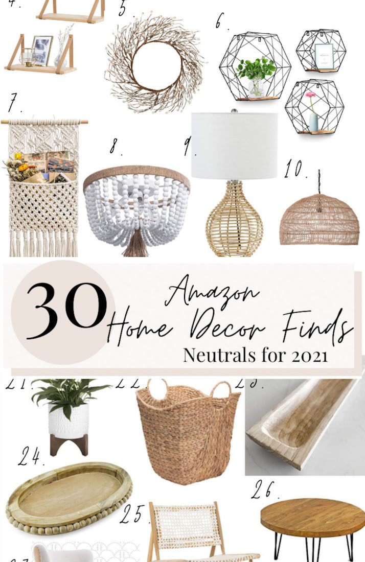 Amazon Home Decor Finds | 30 Best Neutrals for 2021