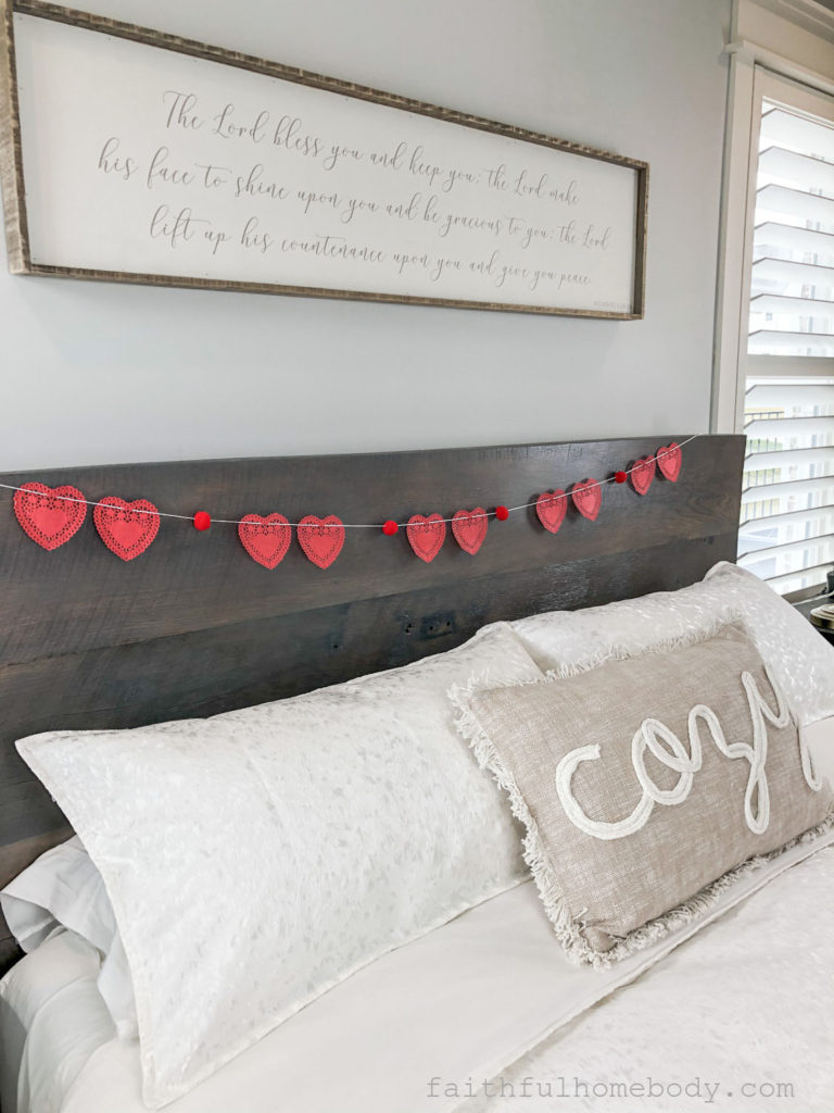 Red Heart Doily Garland