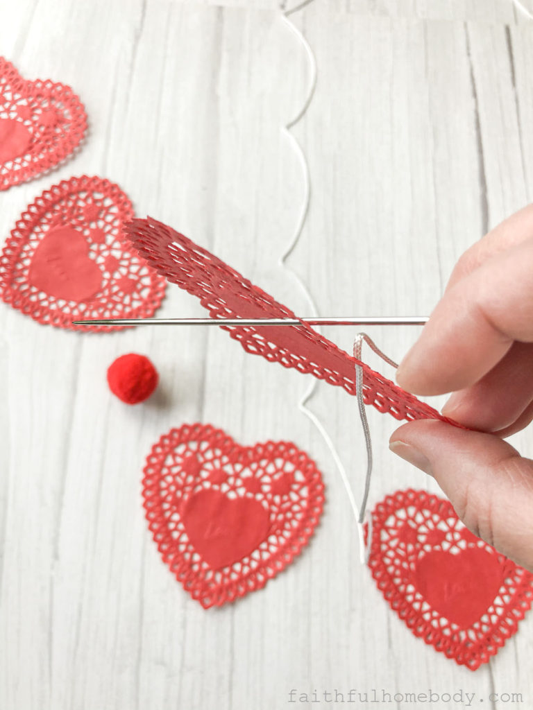 Valentine's Day Heart Paper Garland- 2 Tutorials! - The Gracious Wife