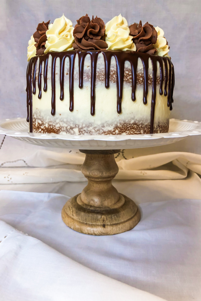 Ultimate Boston Cream Pie | Ganache Drip Cake - Faithful Homebody