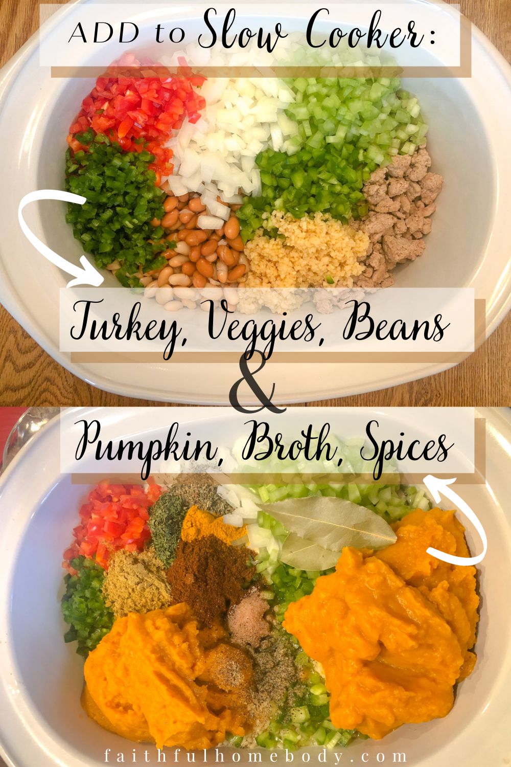 Slow-Cooker Turkey and Two-Bean Pumpkin Chili
